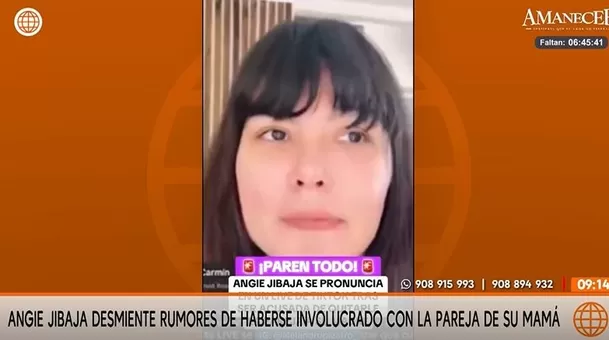 Angie Jibaja aclara rumores sobre supuesto romance con pareja de su madre / Captura Angie Jibaja aclara rumores sobre supuesto romance con pareja de su madre / Captura
