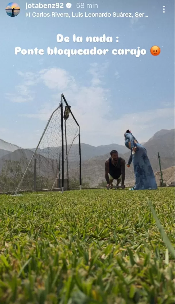 Angie Arizaga llamó la atención a Jota Benz / Instagram