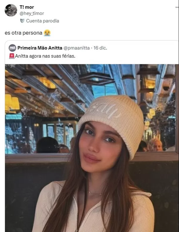 Las reacciones sobre el rostro de Anitta no se hacen esperar / X Las reacciones sobre el rostro de Anitta no se hacen esperar / X