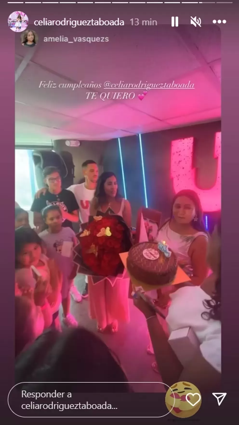 Melissa Paredes y Anthony Aranda estuvieron juntos en el cumpleaños de la mamá de la actriz. Fuente: Instagram