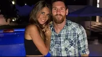 Antonella Roccuzzo y Lionel Messi . Foto: Instagram