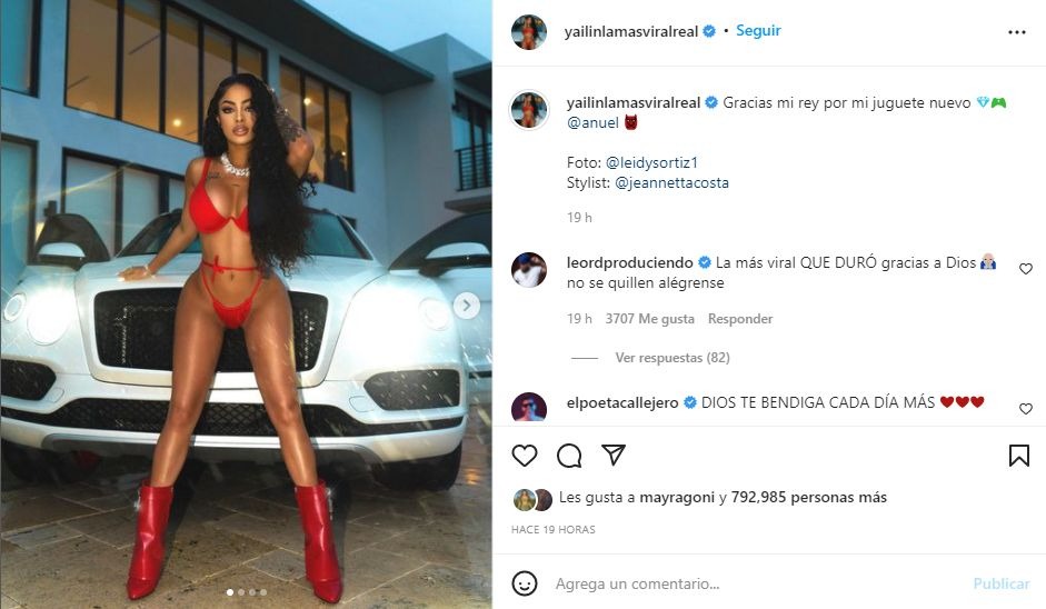 Anuel AA le hizo el mismo regalo a su novia Yailin que a su ex Karol G