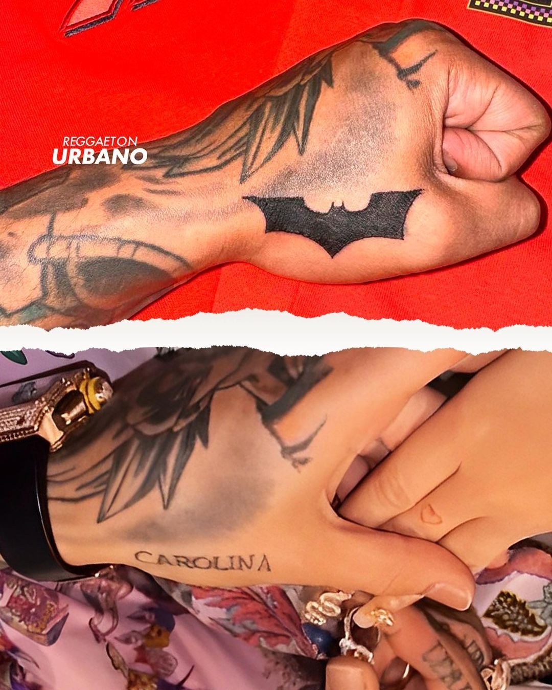Así luce la mano de Anuel AA tras borrarse el tatuaje en honor a Karol G/Foto: Instagram