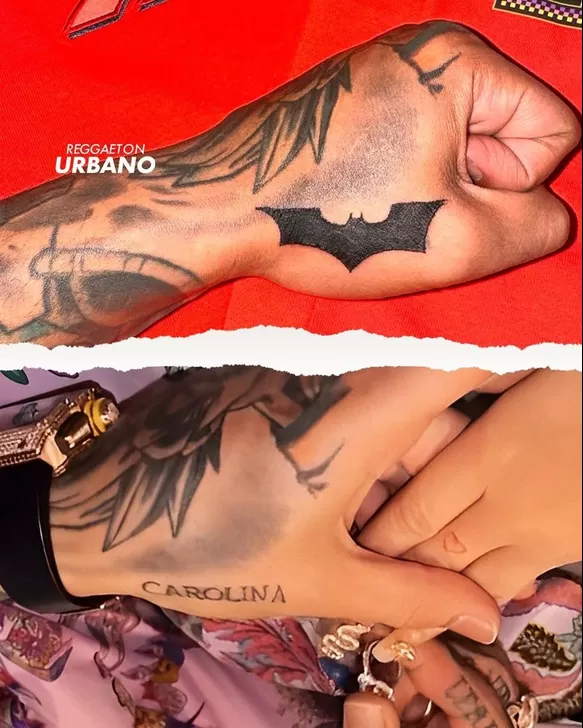 Así luce la mano de Anuel AA tras borrarse el tatuaje en honor a Karol G/Foto: Instagram