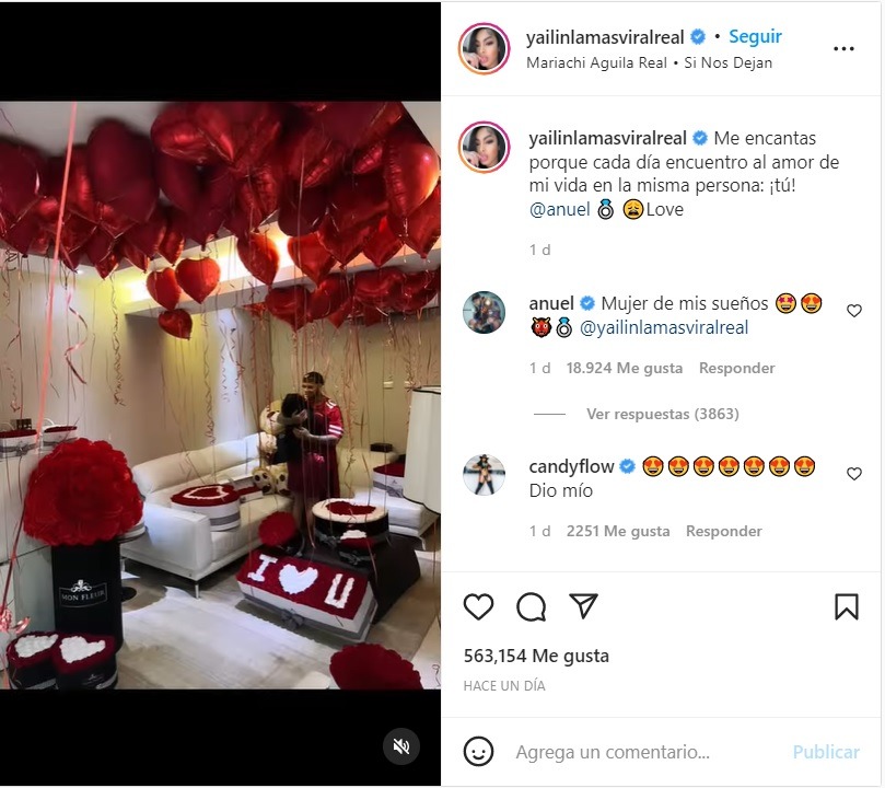 Anuel AA le preparó la misma sorpresa a Karol G y a su actual novia Yailín