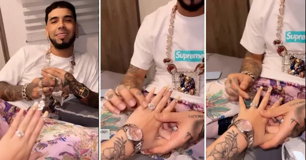 Anuel y Yailin se comprometieron el 26 de enero del 2022/ Foto: Archivo IG Yailin la más viral