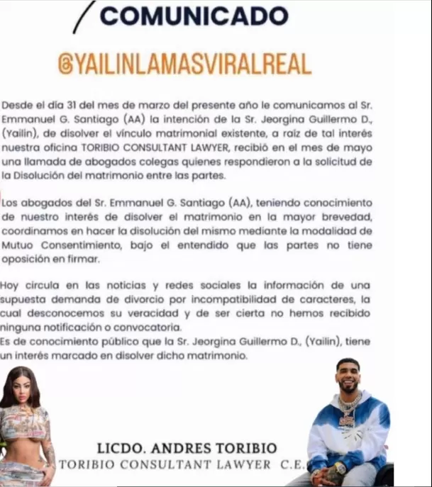 A fines de marzo del 2023 Yailin solicitó legalmente el divorcio a Anuel AA / Foto: Archivo IG Yailin la más viral