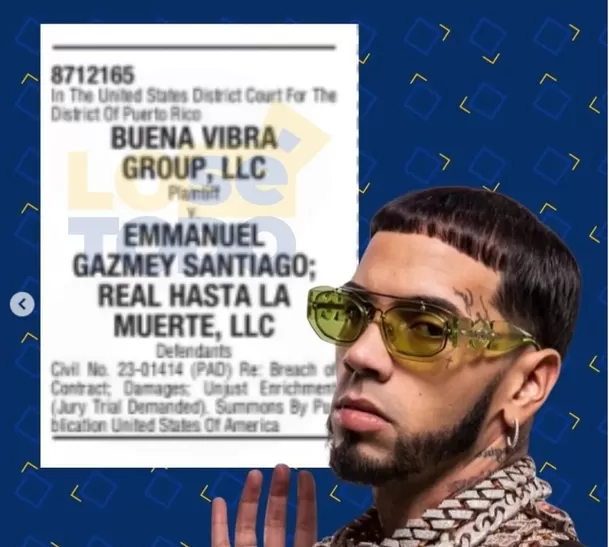 La empresa Buena Vibra Group entabló una millonaria demanda por incumplimiento de contrato con Anuel AA en agostos del año pasado/Foto: Instagram