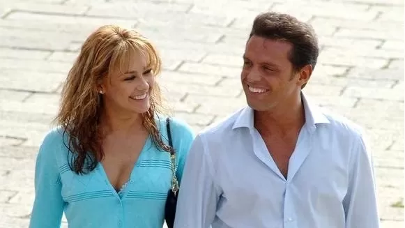 Aracely Arámbula y Luis Miguel cuando eran novios. Fuente: X