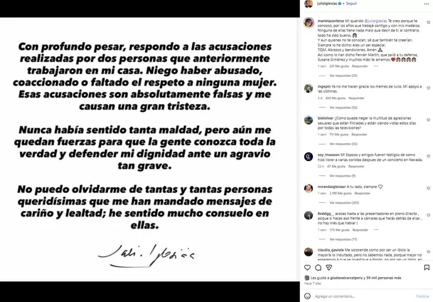 La Fiscalía de la Audiencia Nacional archivó la denuncia por falta de jurisdicción territorial. Foto: Instagram