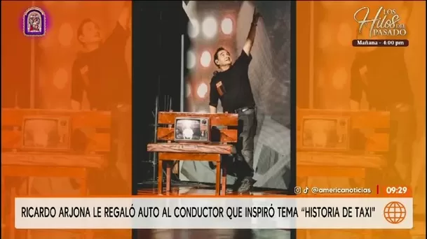 Ricardo Arjona sorprendió con un auto al taxista que inspiró el tema ‘Historia de taxi’/ América TV Ricardo Arjona sorprendió con un auto al taxista que inspiró el tema ‘Historia de taxi’/ América TV