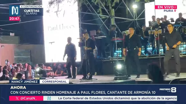 Artistas rindieron homenaje a Paul Flores con concierto en Piura. Fuente: Canal N Artistas rindieron homenaje a Paul Flores con concierto en Piura. Fuente: Canal N