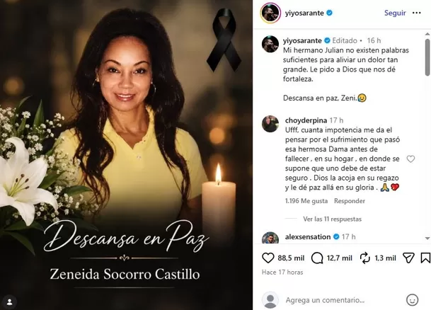 La esposa del reconocido merenguero dominicano Julián Oro Duro fue asesinada dentro de la vivienda que compartían en Santo Domingo Este. El cantante también fue atacado y permanece hospitalizado. La Policía investiga el crimen mientras abogados de la familia sostienen que los responsables podrían haber esperado su regreso Foto: IG @julianorodurord La esposa del reconocido merenguero dominicano Julián Oro Duro fue asesinada dentro de la vivienda que compartían en Santo Domingo Este. El cantante también fue atacado y permanece hospitalizado. La Policía investiga el crimen mientras abogados de la familia sostienen que los responsables podrían haber esperado su regreso Foto: IG @julianorodurord