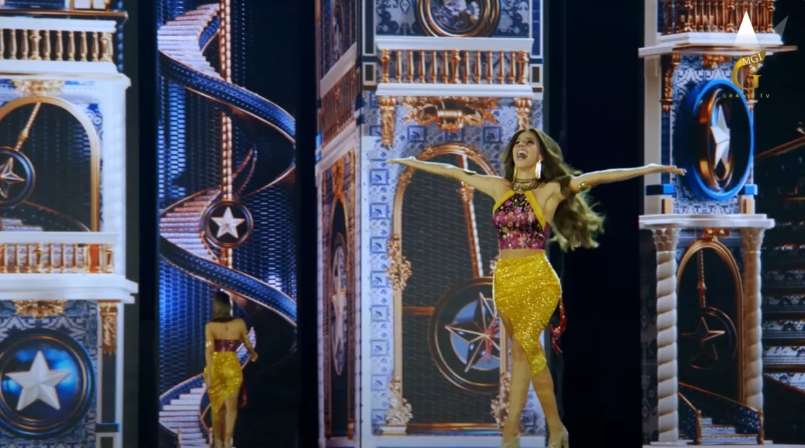 Luciana Fuster se lució en la pasarela de la final del Miss Grand International. Foto: YouTube