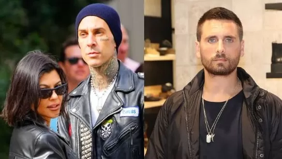 Así fue el incómodo encuentro entre Kourtney Kardashian, Travis Barker y Scott Disick