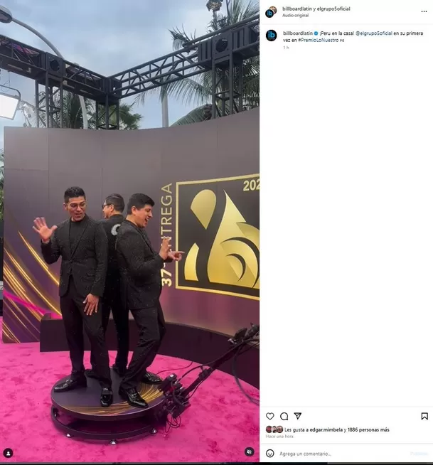 Grupo 5 sorprendió con su aparición en Premio Lo Nuestro 2025. Fuente: Instagram Grupo 5 sorprendió con su aparición en Premio Lo Nuestro 2025. Fuente: Instagram