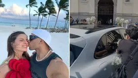 Said Palao llegó a la iglesia San Pedro para casarse con Alejandra Baigorria / Instagram / América Espectáculos 