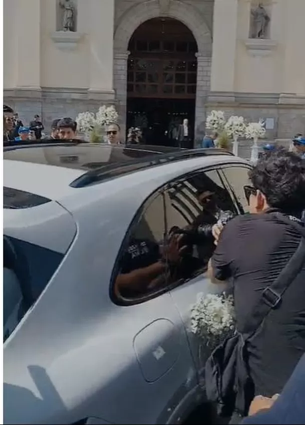 Said Palao llegó a la iglesia San Pedro para su boda con Alejandra Baigorria / América Espectáculos 