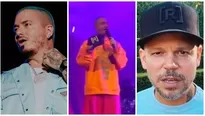 Así reaccionó J Balvin cuando le lanzaron una gorra de Residente durante concierto