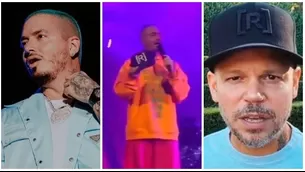 Así reaccionó J Balvin cuando le lanzaron una gorra de Residente durante concierto