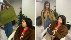 Así reaccionó Zully tras lujoso regalo de Alejandra Baigorria. Fuente: TikTok/Feenzclips
