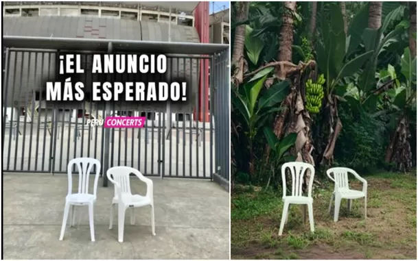 Este fin de semana, una imagen de dos sillas frente al Estadio Nacional desató furor en redes sociales. Foto: Perú Concerts Este fin de semana, una imagen de dos sillas frente al Estadio Nacional desató furor en redes sociales. Foto: Perú Concerts