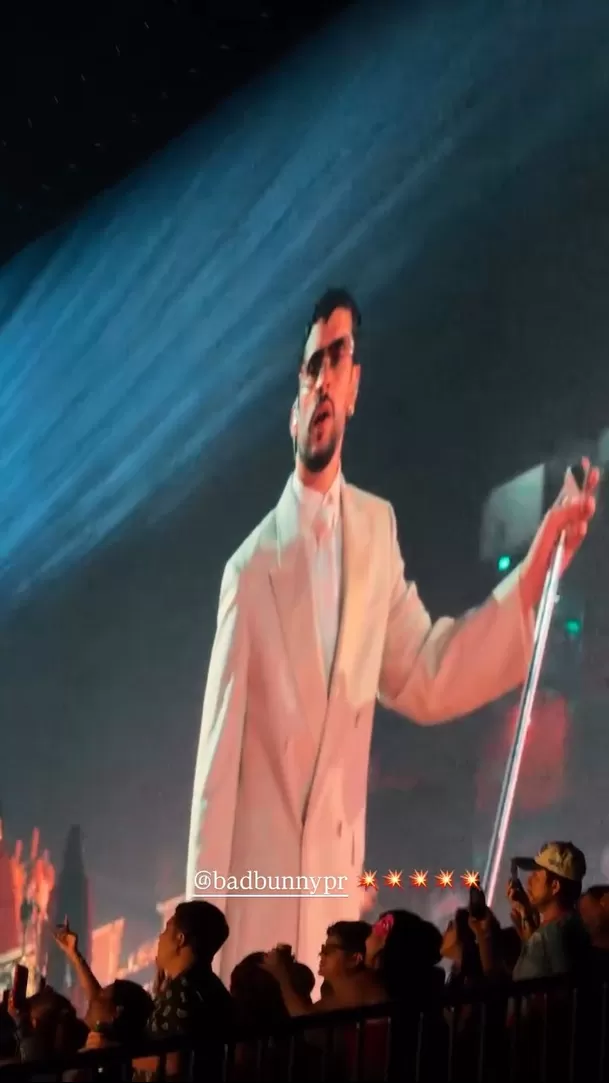 Bad Bunny se presentó en el Estadio Nacional la noche del viernes 16 de enero / Captura