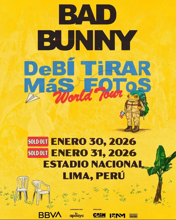 Bad Bunny hizo sold out en sus dos conciertos en Lima / Instagram Bad Bunny hizo sold out en sus dos conciertos en Lima / Instagram