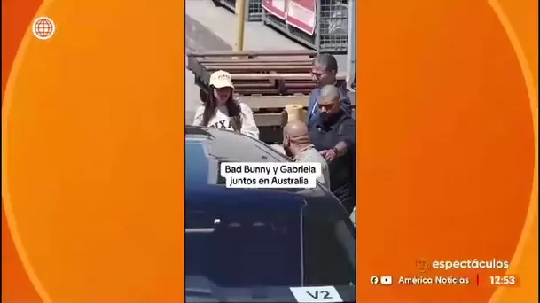 Bad Bunny y Gabriela Berlingeri aterrizan juntos en Sídney/ América TV
