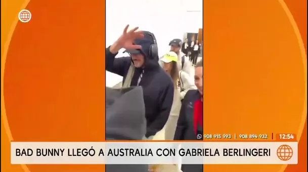 Bad Bunny llega a Australia junto a Gabriela Berlingeri/ América TV