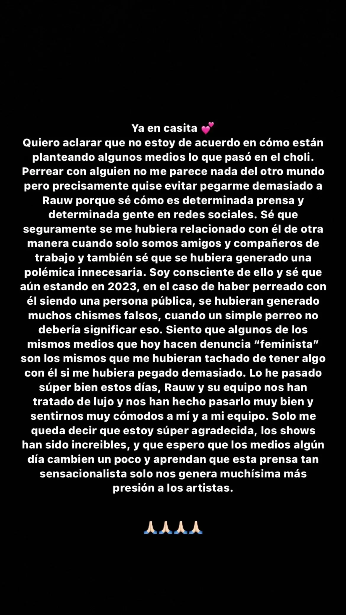 Bad Gyal envió un comunicado aclarando el porqué rechazó bailar "perreo" con Rauw Alejandro/Foto: Instagram