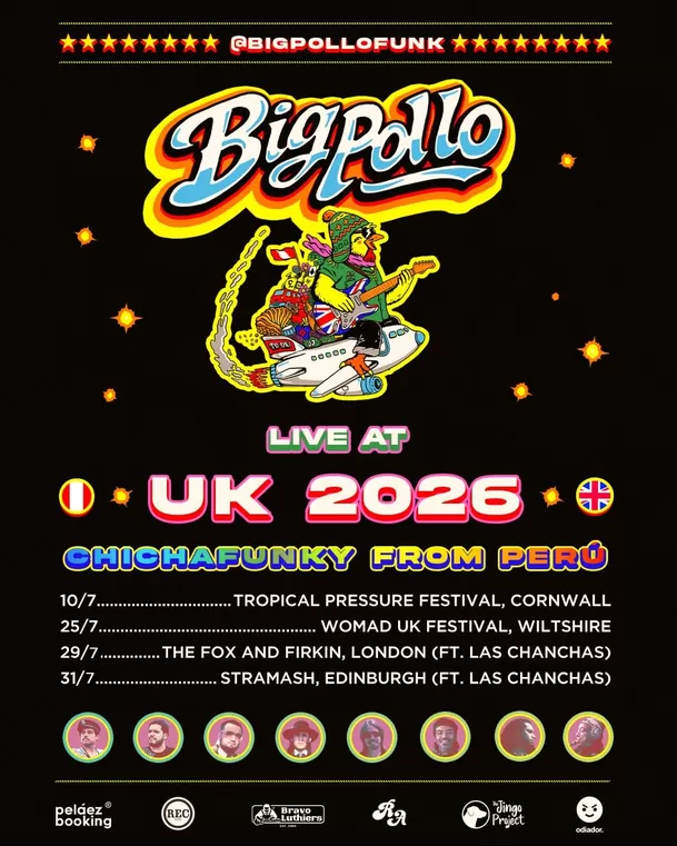 Big Pollo en el festival Womad UK 2026 / IG: @bigpollofunk Big Pollo en el festival Womad UK 2026 / IG: @bigpollofunk