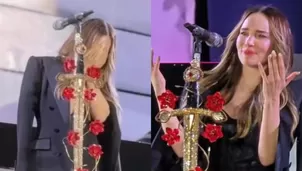 Belinda lloró en pleno concierto mientras cantaba 'Luz sin Gravedad' /TikTok (Julio Serrano)