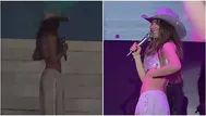 Belinda sufrió percance con su vestuario en pleno concierto