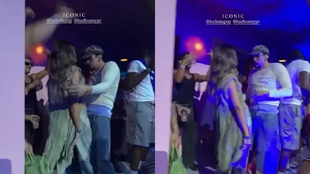 Bad Bunny sorprendió a Belinda en Puerto Rico con "Perro negro". Fuente: Instagram