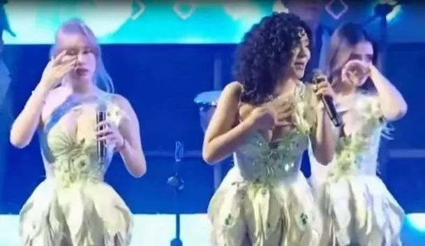 Cantantes de La Bella Luz lloran en primer show de orquesta tras polémica por denuncia de Naldy Saldaña / TikTok: @josepastord