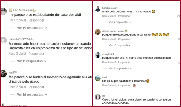 Usuarios señalan presuntas burlas de La Bella Luz contra Naldy Saldaña durante concierto en Tarapoto / TikTok Usuarios señalan presuntas burlas de La Bella Luz contra Naldy Saldaña durante concierto en Tarapoto / TikTok