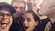 La Bella y la Bestia: Emma Watson posó con todo el elenco de la cinta