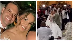 Así lucieron Estrella Torres y Kevin Salas en el altar tras darse el "sí". Fuente: Instagram/MaritzaRodríguez