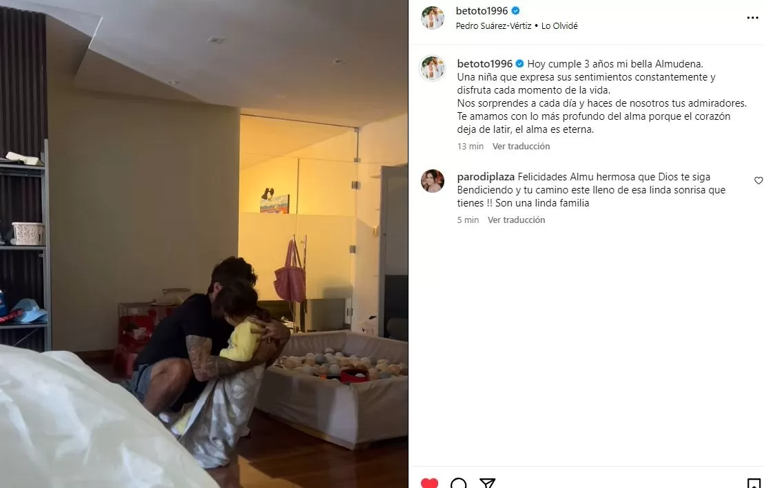 Beto Da Silva protagonizó tierno video con Almudena / Instagram