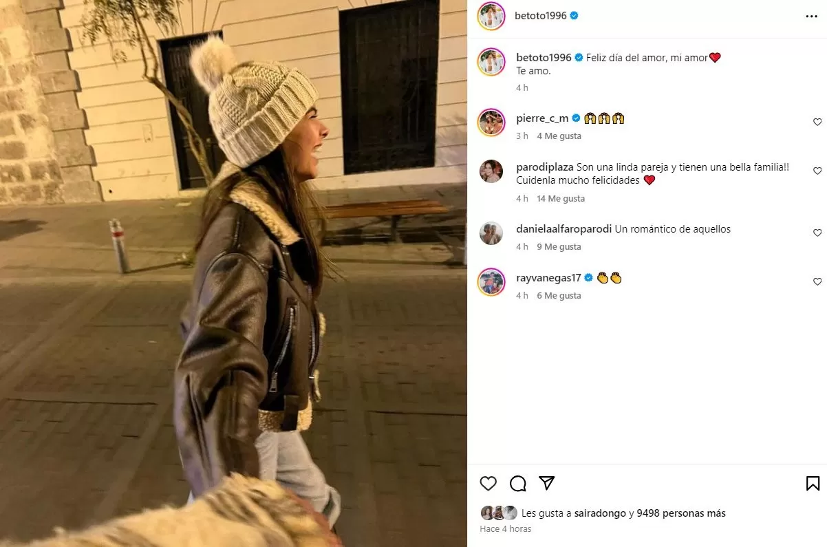 Beto Da Silva sorprendió a Ivana Yturbe con romántico detalle por San Valentín / Instagram