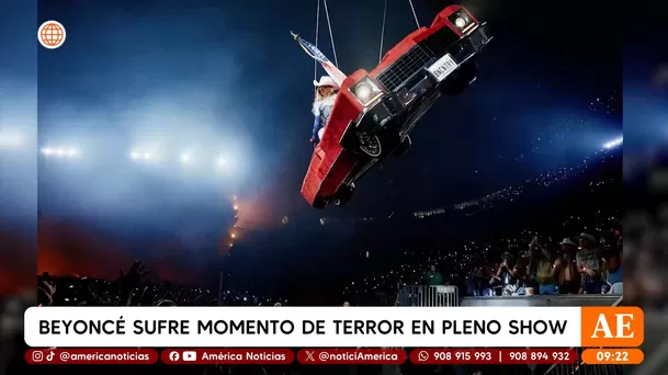 Beyoncé sufrió percance durante su concierto en Houston / Captura