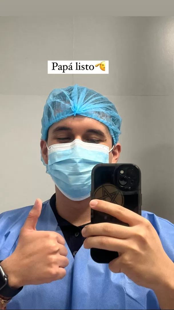 Jaime Luna el papá de isabella y pareja de Doris registró el momento previo al nacimiento de la niña/ Foto: Instagram