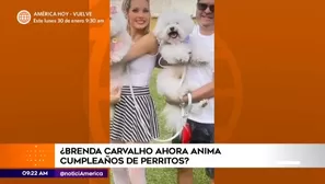 Brenda Carvalho debutó como animadora de fiestas para perritos