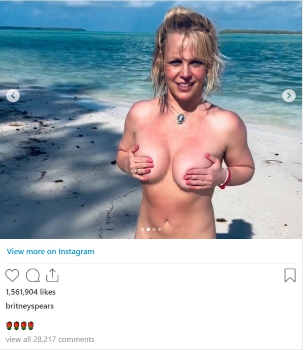 Britney Spears desafía la censura de Instagram con fotos al desnudo