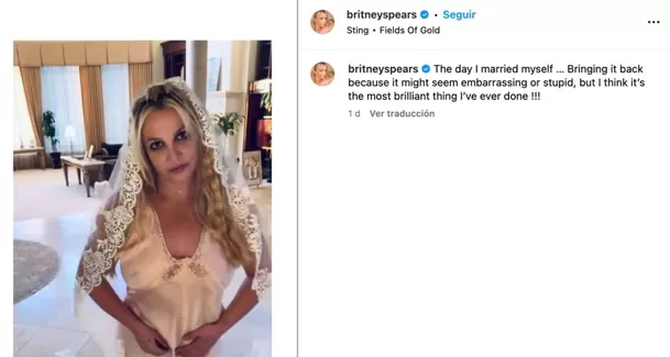 Britney Spears sorprende al casarse ¡por cuarta vez!/Foto: Instagram