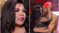 La denominada ‘Vampiresa de la cumbia’ y el actor se dieron un apasionado beso en la pista de ‘El Artista del Año’