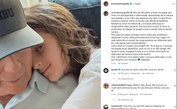El emotivo mensaje de la esposa de Bruce Willis por el Día del Padre / Instagram
