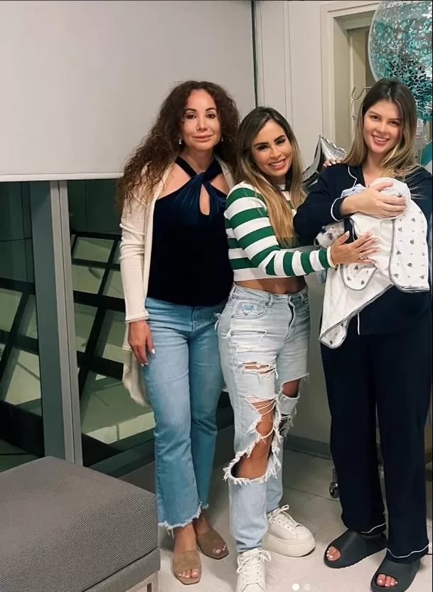 Janet Barboza y Ethel Pozo conocieron al pequeño Alessio Acuña Horna/Foto: Instagram