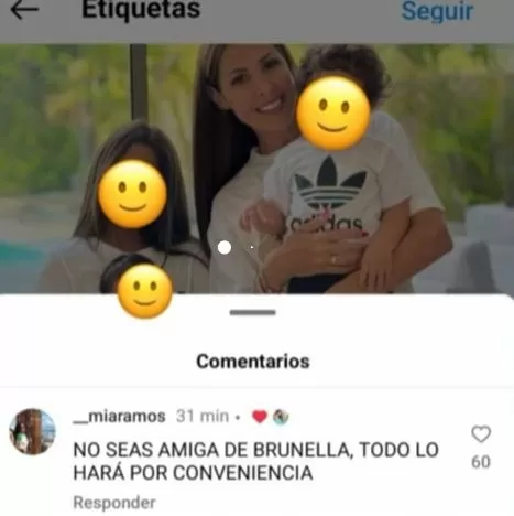 Ana Paula Consorte le dio like a comentario en contra de Brunella Horna 